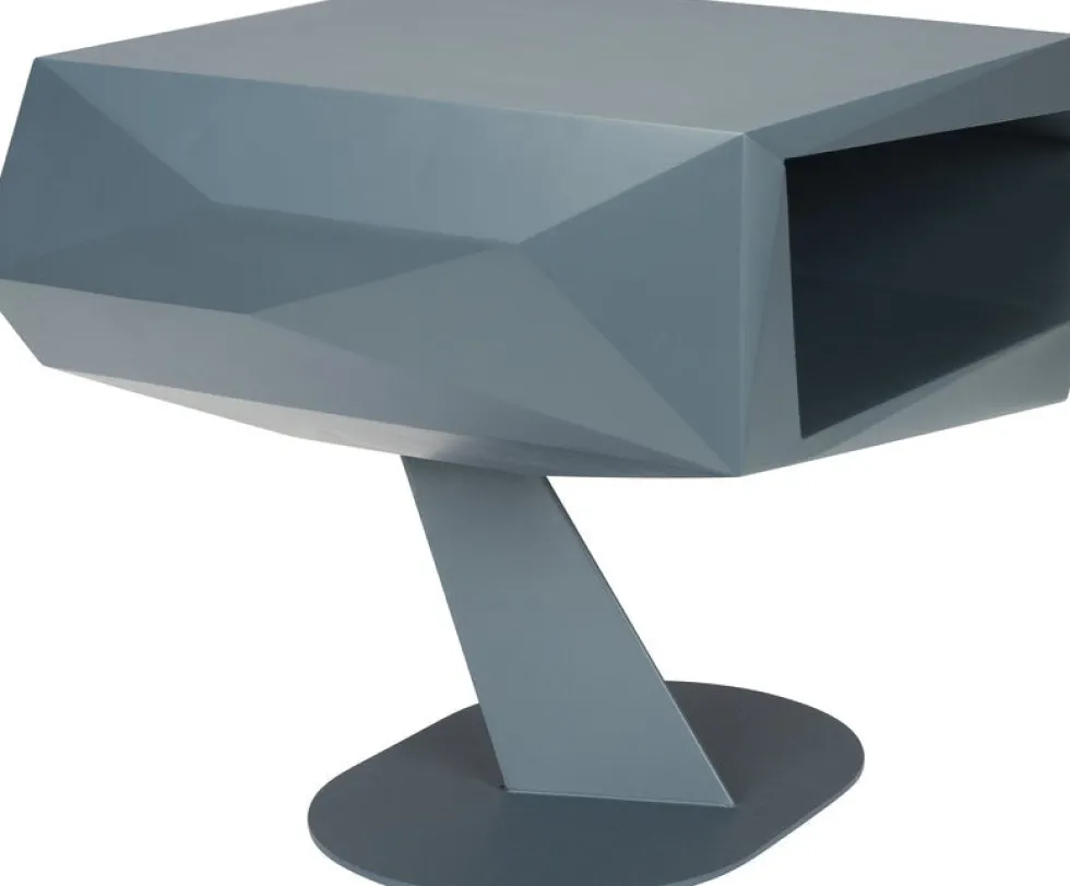 Table d'appoint en résine et fer noir 60x40x40cm North - Zuiver