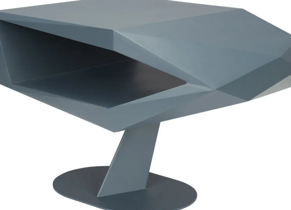 Table d'appoint en résine et fer noir 60x40x40cm North - Zuiver