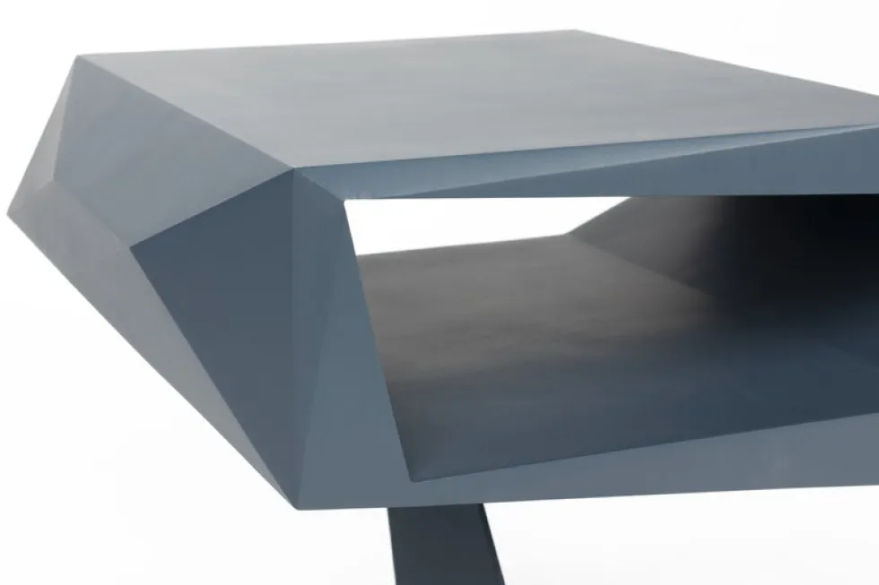 Table d'appoint en résine et fer noir 60x40x40cm North - Zuiver