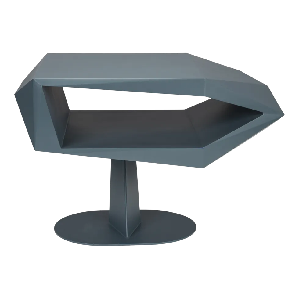 Table d'appoint en résine et fer noir 60x40x40cm North - Zuiver