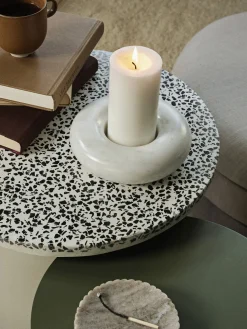 Table d'appoint en terrazzo noir et fer gris Agari - Broste Copenhagen