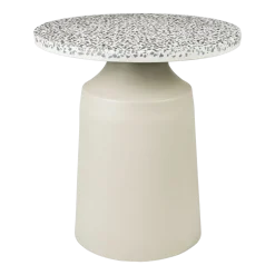 Table d'appoint en terrazzo noir et fer gris Agari - Broste Copenhagen
