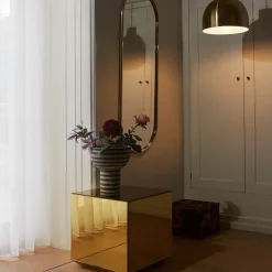 Table d'appoint en verre doré Speculum - AYTM