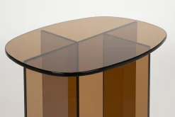 Table d'appoint en verre fumé 30x40x50cm Linea - Zuiver