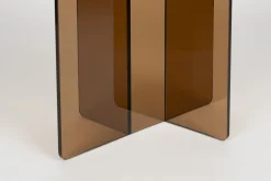 Table d'appoint en verre fumé 30x40x50cm Linea - Zuiver