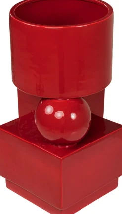 Table d'appoint et jardinière en céramqiue rouge 30x50cm Vector - Versmissen
