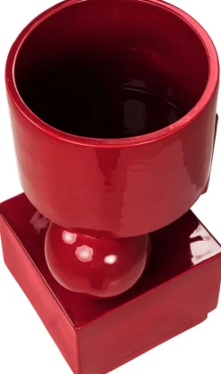 Table d'appoint et jardinière en céramqiue rouge 30x50cm Vector - Versmissen
