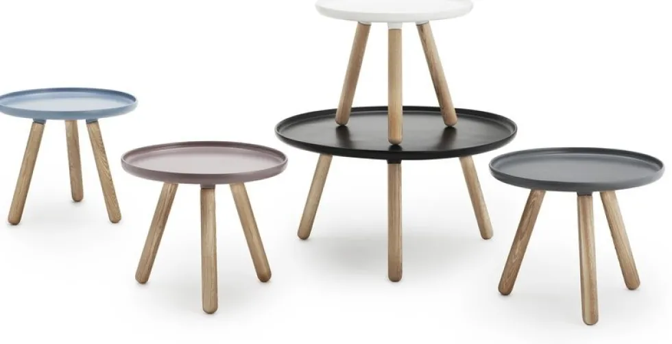 Table d'appoint grise et frêne L Tablo Grey - Normann Copenhagen