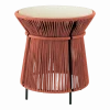 Table d'appoint marron plateau en marbre crème Caribe chic - Ames