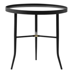 Table d'appoint noire en verre et acier Lug noir - Normann Copenhagen