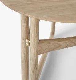 Table d'appoint pliable en chêne marron Drop Leaf HM5 - &tradition