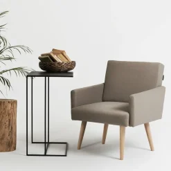 Table d'appoint rectangulaire en métal noir Sider - Custom Form