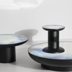 Table d'appoint ronde aquarelle bleu et violet 40 Francis - Petite Friture