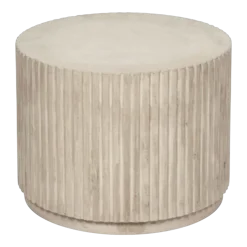 Table d'appoint ronde en argile beige 56x42cm - Broste copenhagen