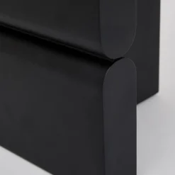 Table d'appoint ronde en bois de frêne peint noir 38 x 42,5 cm Noon - Nobodinoz