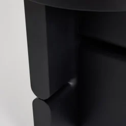 Table d'appoint ronde en bois de frêne peint noir 38 x 42,5 cm Noon - Nobodinoz
