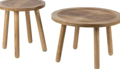 Table d'appoint ronde en bois de manguier 60x40cm Dendron - Zuiver