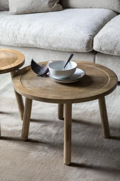 Table d'appoint ronde en bois de manguier 60x40cm Dendron - Zuiver