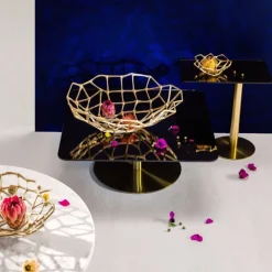 Table d'appoint ronde en fer plaqué laiton et en verre cuivré Flash - Tom Dixon