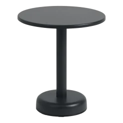 Table d'appoint ronde en métal anthracite 42x47cm Linear - Muuto
