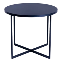 Table d'appoint ronde en métal bleu marinne 50cm Niko - Custom Form