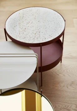 Table d'appoint ronde en métal doré - Hübsch