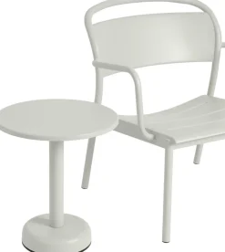 Table d'appoint ronde en métal gris 42x47cm Linear - Muuto