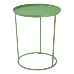 Table d'appoint ronde en métal vert 43 cm Costance Vassoio - Meme Design