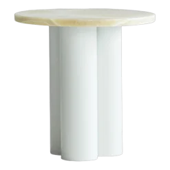 Table d'appoint verte et plateau honey onyx 40 x 40 cm Dit - Normann Copenhagen