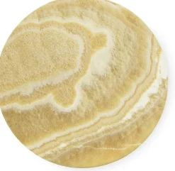 Table d'appoint verte et plateau honey onyx 40 x 40 cm Dit - Normann Copenhagen