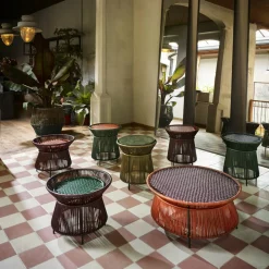 Table d'appoint violette et verte Caribe chic - Ames