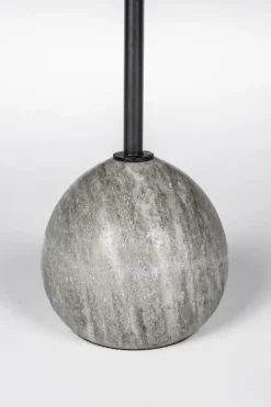 Table d'apppoint en marbre gris brun et fer noir 25x52cm Cocktail - Zuiver