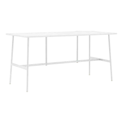 Table de bar en stratifié et laiton blanc 190 x 90 cm Union blanc - Normann Copenhagen