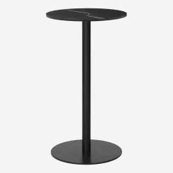 Table de bar ronde en marbre noir 60 cm Gubi 1.0 - Gubi