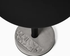 Table de bistro ronde noire Donut - Lyon Béton