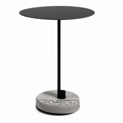 Table de bistro ronde noire Donut - Lyon Béton