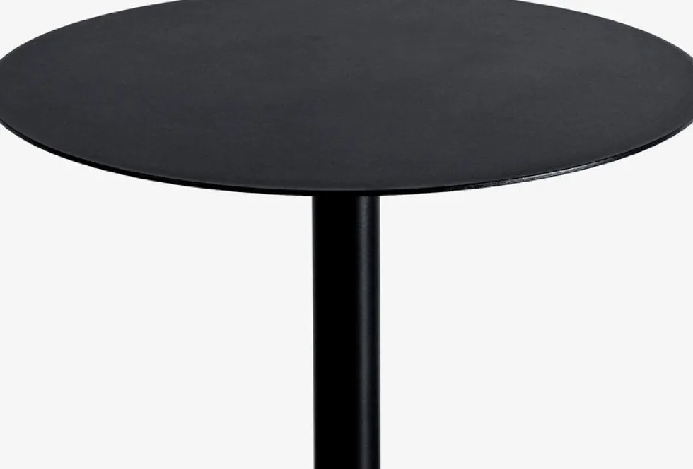 Table de bistro ronde noire Donut - Lyon Béton