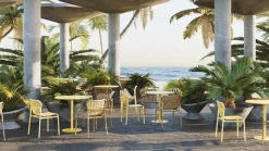 Table de bistrot de jardin ronde en aluminium dune 75cm Week end - Petite friture