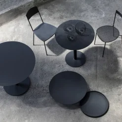 Table de Bistrot noire ronde 70 cm - Serax