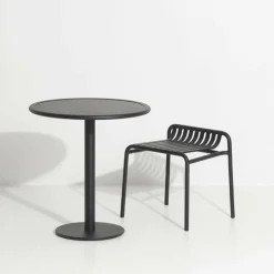 Table de bistrot ronde outdoor noire Week end - Petite friture
