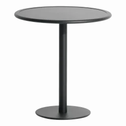 Table de bistrot ronde outdoor noire Week end - Petite friture