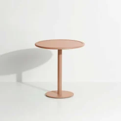Table de bistrot ronde outdoor rose blush Week end - Petite friture