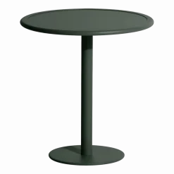 Table de bistrot ronde outdoor vert bouteille Week end - Petite friture