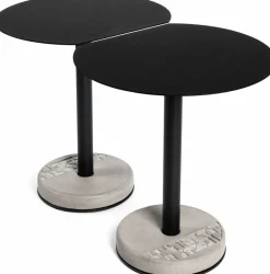 Table de bistro tronquée noire Donut - Lyon Béton