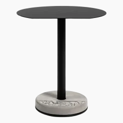 Table de bistro tronquée noire Donut - Lyon Béton