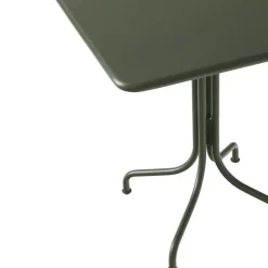 Table de café carrée en acier vert bronze 70 cm Thorvald SC97 - &tradition
