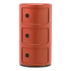 Table de chevet ambre 3 tiroirs Componibili - Kartell