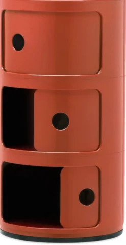 Table de chevet ambre 3 tiroirs Componibili - Kartell