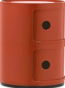 Table de chevet ambre 2 tiroirs Componibili - Kartell