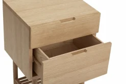 Table de chevet avec deux tiroirs et une étagère - Hübsch